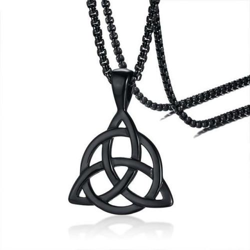 Viking Collection | Men’s Stainless Steel Viking TRIQUETRA KNOT Necklace For Men Necklaces