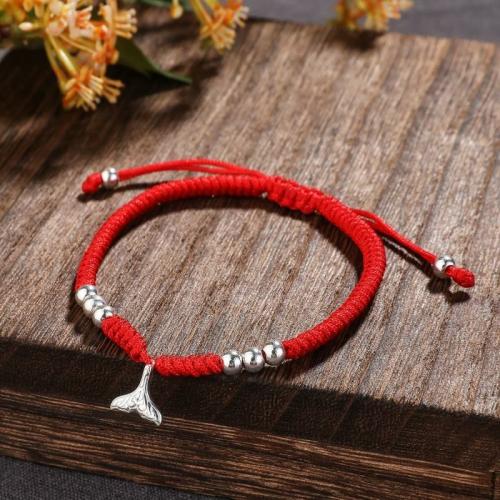 Bracelets | Red Rope & Silver Fishtail ‘SPIRITUAL REBIRTH’ Bracelet Bracelets Bracelets