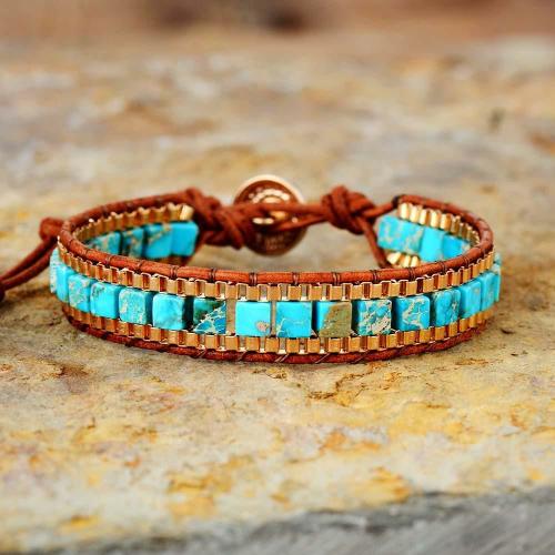 Bracelets | Unisex Turquoise ‘SERENITY’ Wrap Bracelet Bracelets Bracelets