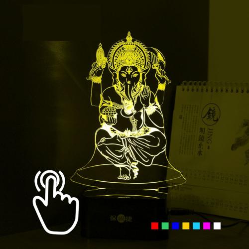 Home Decor | Lord Ganesha 7 Color LED Table Lamp Hindu Products Hindu Products