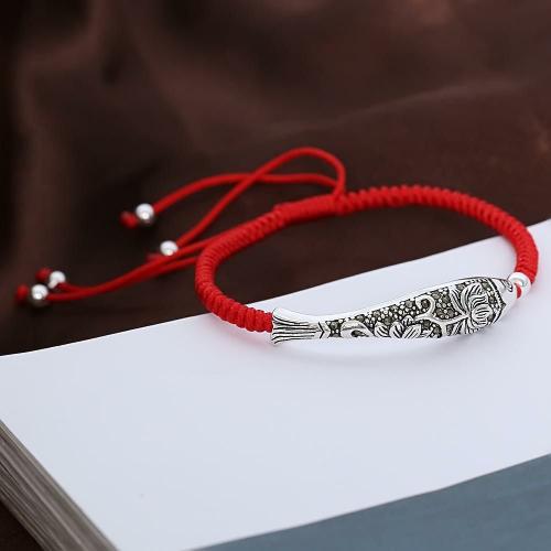 Jewelry | Lucky Red Rope &Sterling Silver KOI Fish LOTUS HAPPINESS Bracelet Jewelry Jewelry