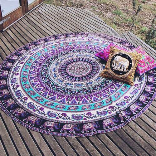 Mandala Tapestry/Blankets | Indian Elephant Beach Yoga Mandala Tapestry Mandala Tapestry/Blankets Mandala Tapestry/Blankets