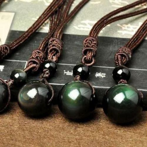 Pendant Necklaces | Natural Rainbow Eye Obsidian Orb Pendant Necklace Pendant Necklaces Pendant Necklaces